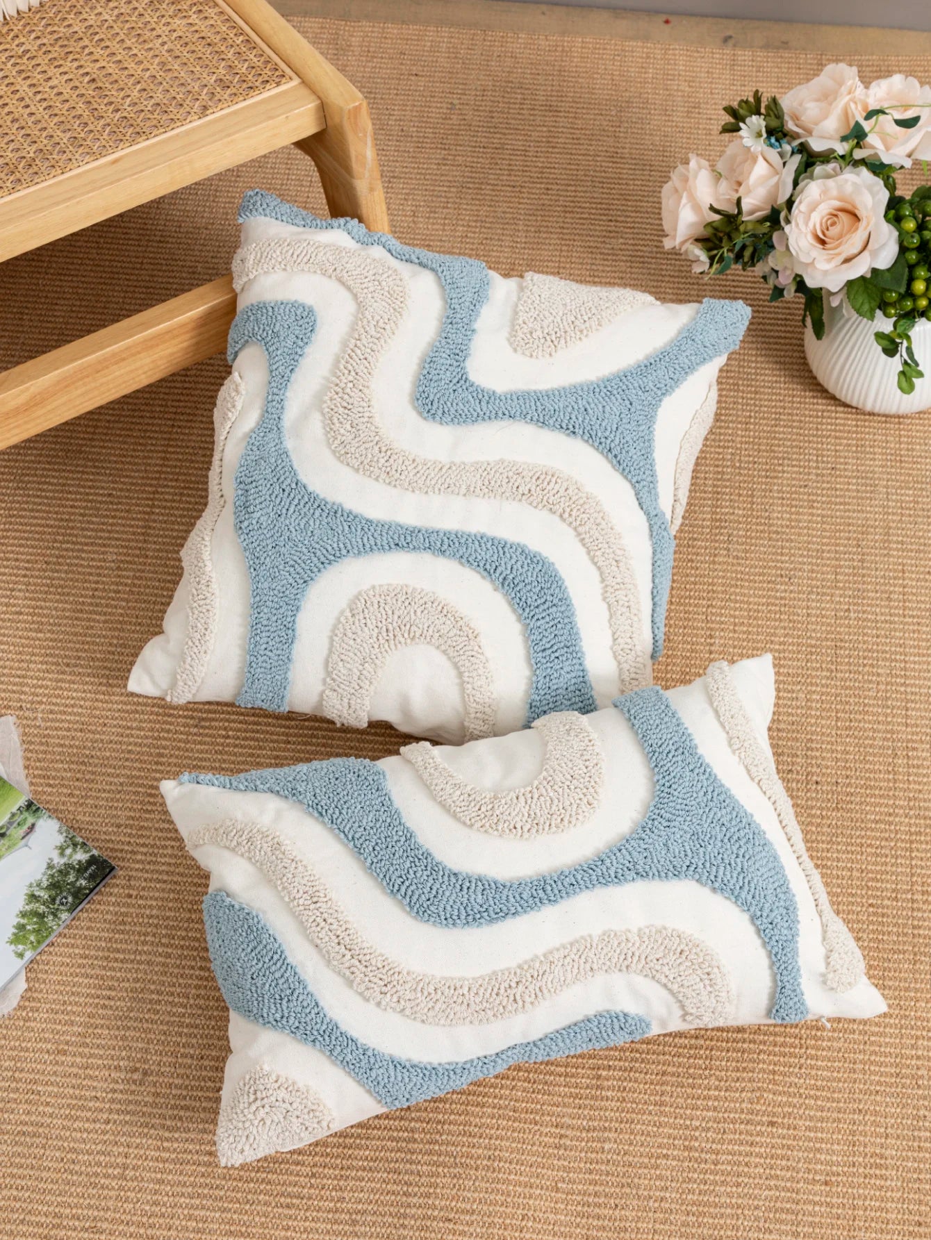 Wavy Boho Cushion Cover