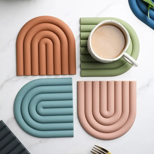 Rainbow Silicone Table Mat Coaster