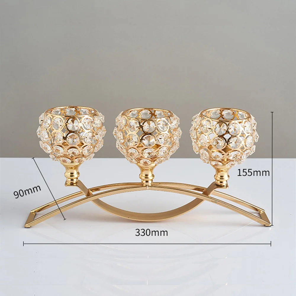 Frossa Metal & Crystal Candle Holders